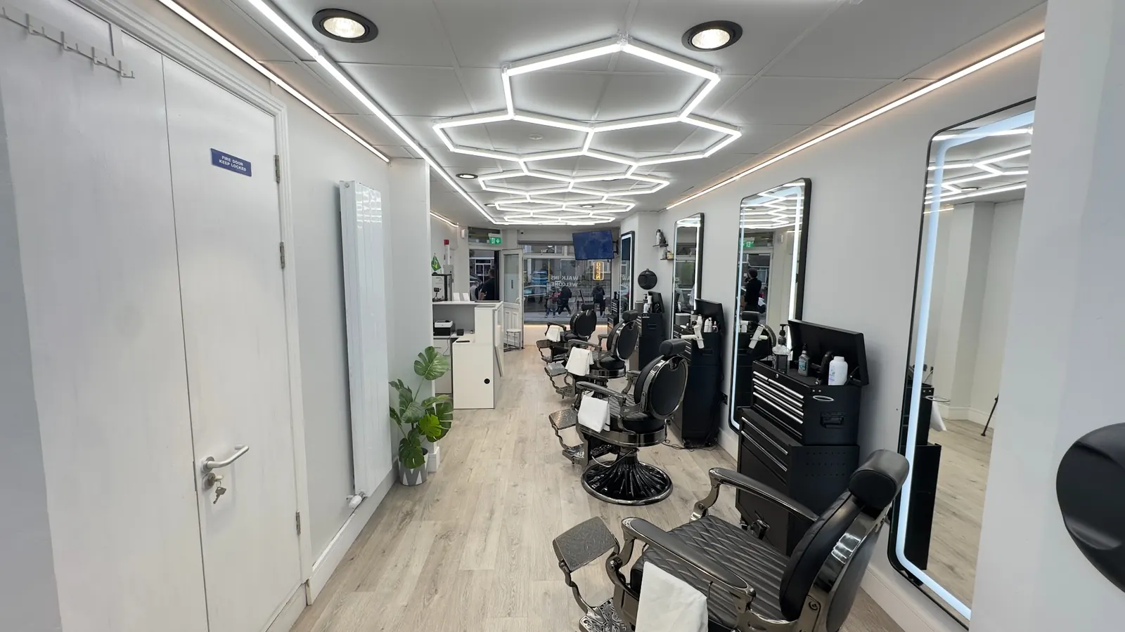 Elevate Barbershop interior