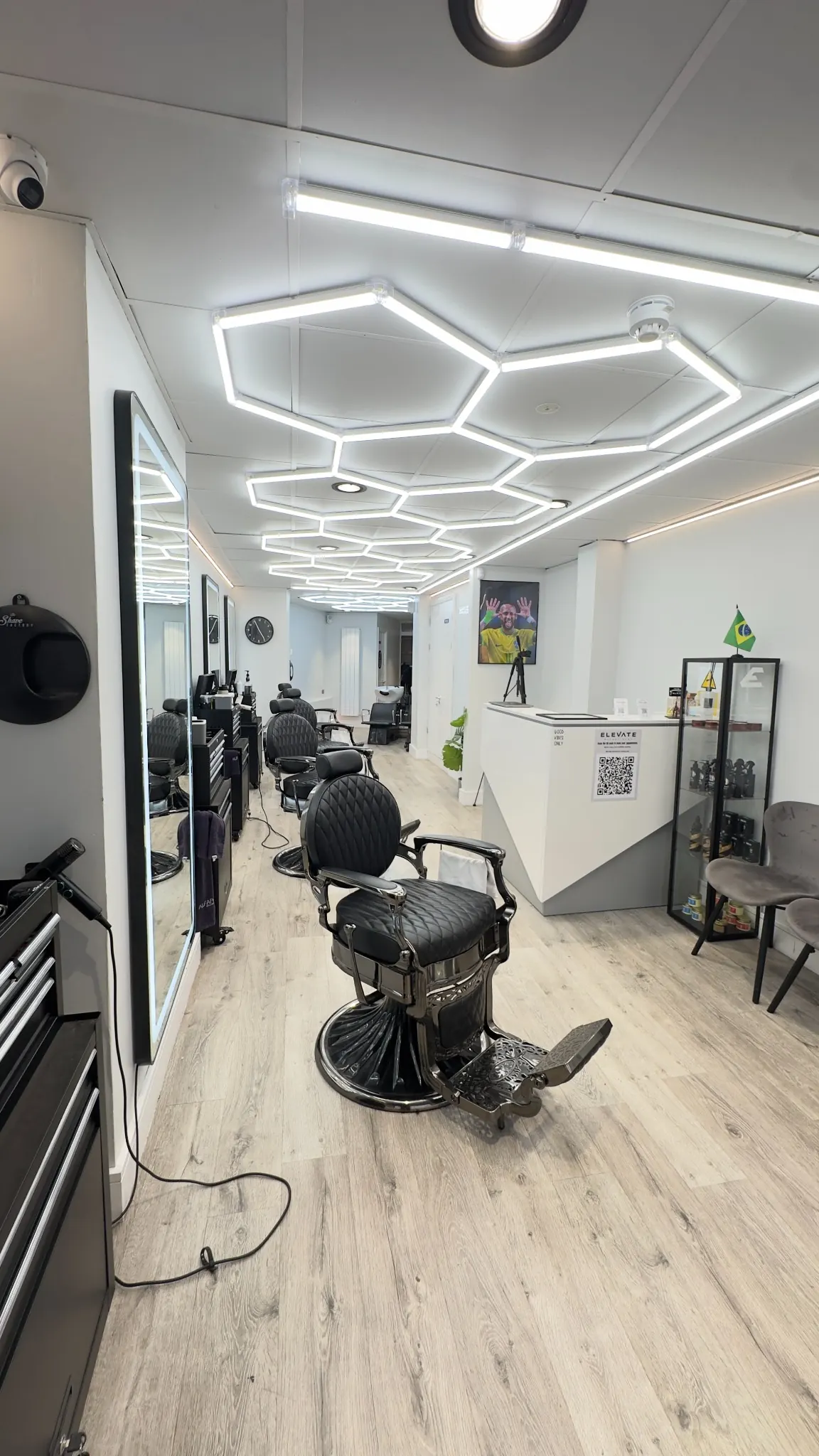 Elevate Barbershop interior
